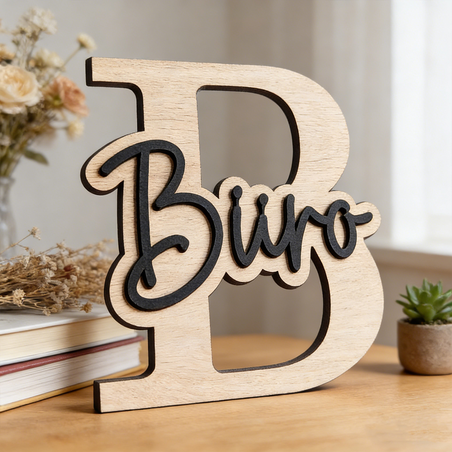 Nursery - 1pc Customizable Wooden Letter Door Sign,Customizable