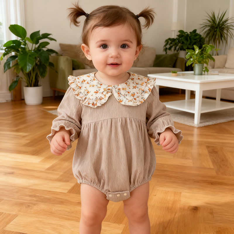 Spring Vintage Newborn Infant  - Newborn Baby Girl Romper Floral 评论和价格