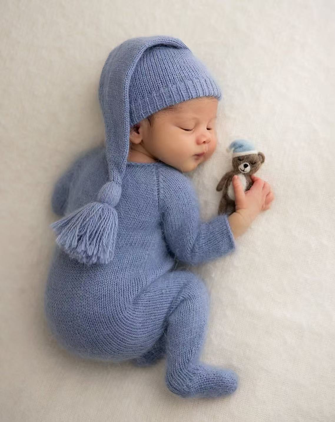 Newborn Baby Knitted Romper an - Infant Photography Props Outfit 评论和价格
